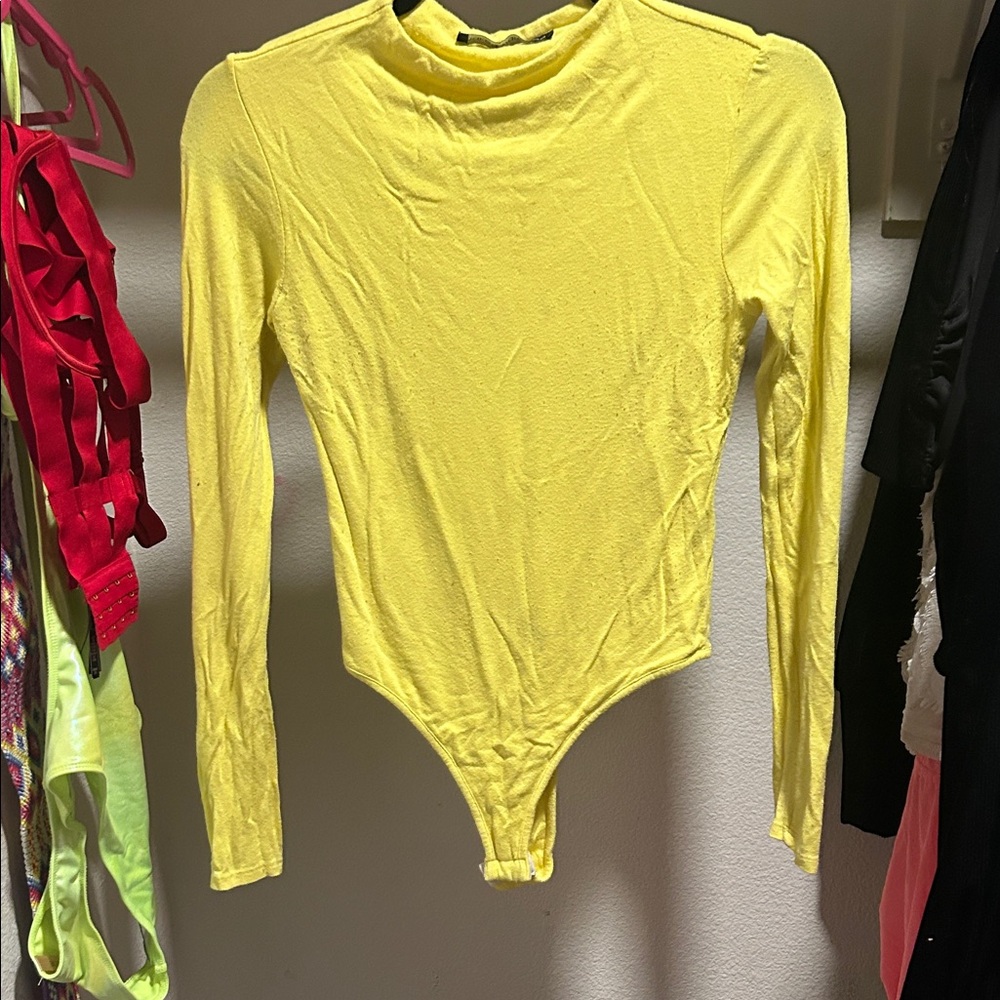 Naked Wardrobe Sunny Yellow Bodysuit